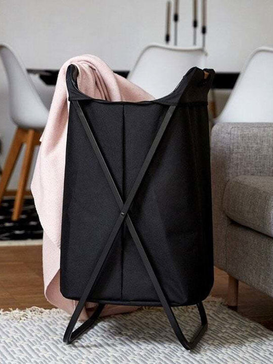 Wenko Loft Laundry Basket Metallic 41x41x42cm Black