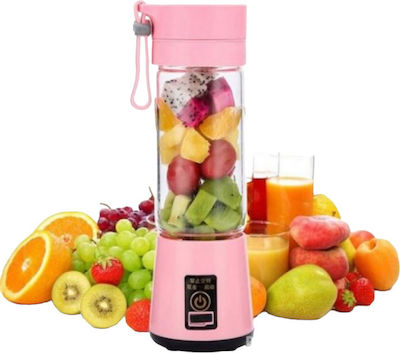 Φορητό Επαναφορτιζόμενο Μπλέντερ YE-02-PINK Mixer für Smoothies 0.38Es Rosa