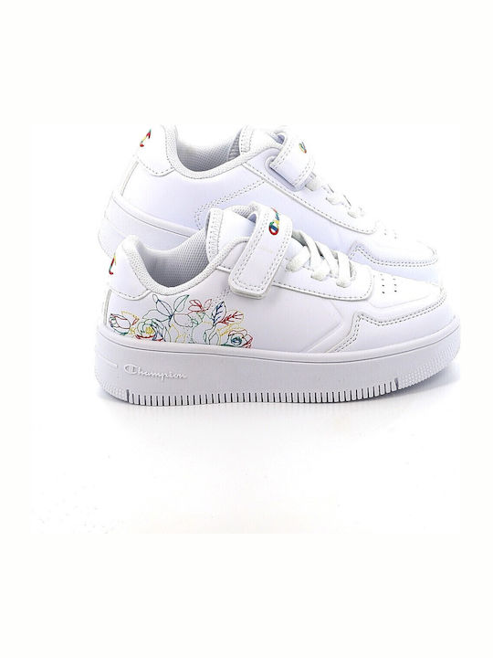 Rebound Platform Kids Sneakers with Scratch White