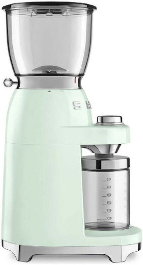 Smeg Râșniță electrică pentru cafea 150W cu capacitate de boabe 350gr și 30 niveluri de măcinare Turcoaz
