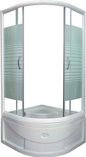 Sanitec A956 Cabinet Duș Semicirculară 100x100x150cm