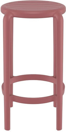 Hocker für Bar Für den Außenbereich aus Polypropylen Tom Marsala 1Stück 36x36x65cm