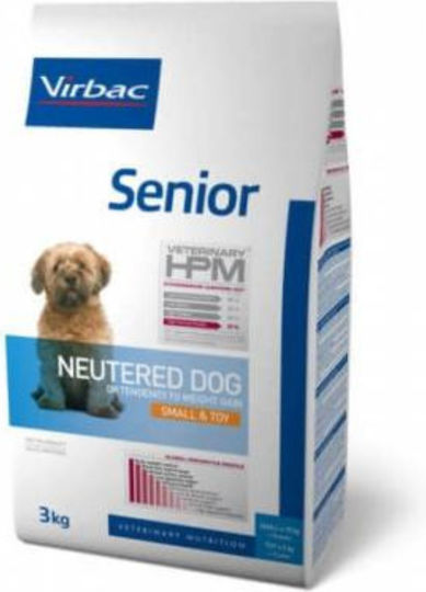 Virbac Senior Neutered Small & Toy 1.5kg Dry Food for Senior Neutered Small Breed Dogs with Pork, Poultry, Rice and Potatoes