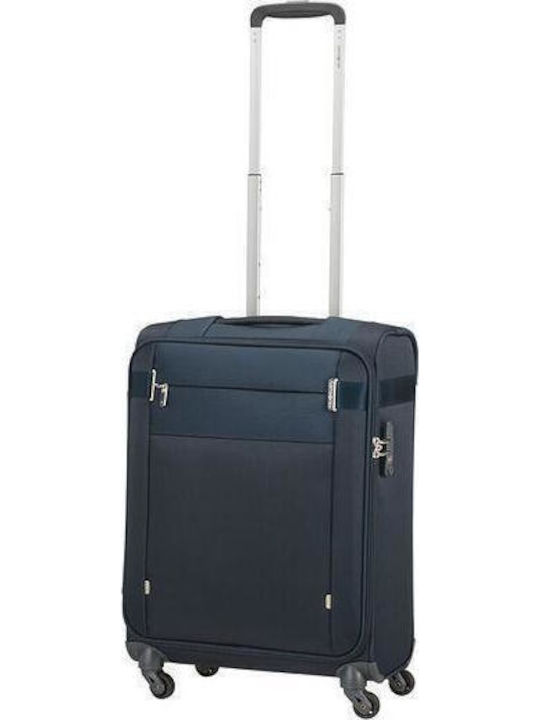 Samsonite Citybeat Koffer Kabine Stoff Blau mit 4 Räder Höhe 55cm