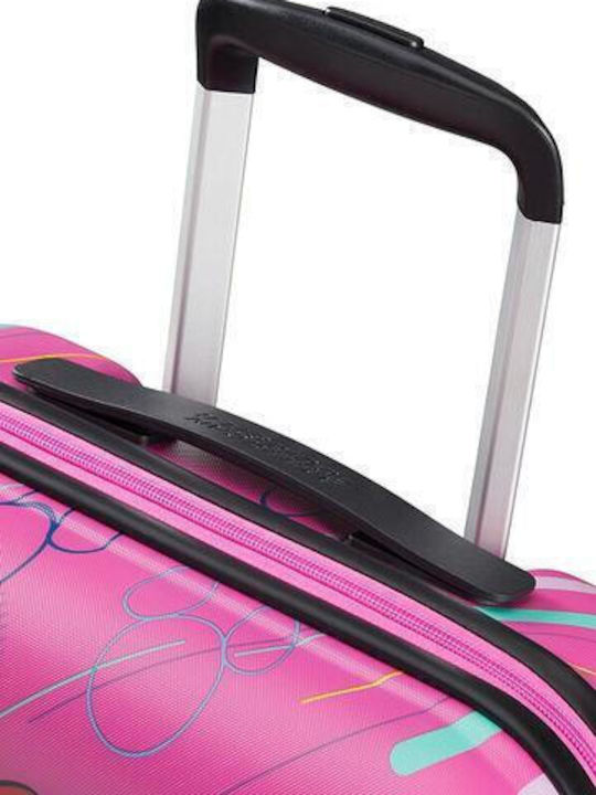 American Tourister Minnie Future Kids Cabin Hard Pink Suitcase With 4 Wheels Height 55cm