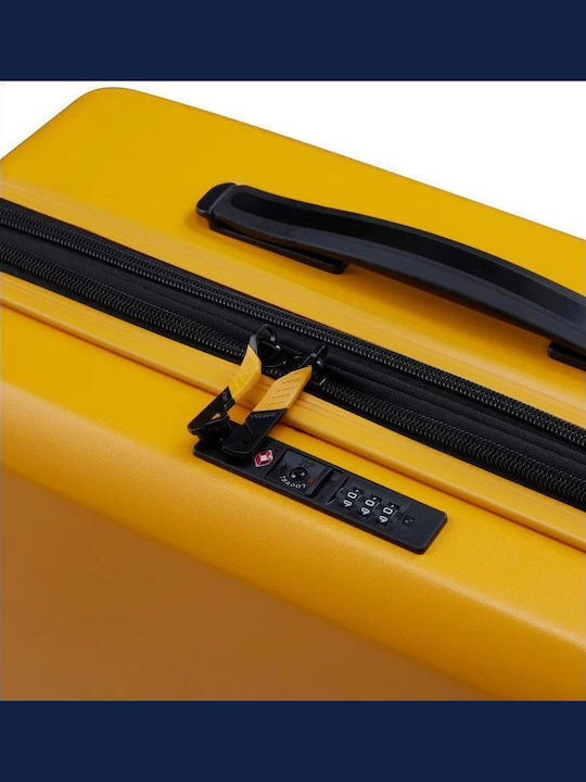 Verage Freeland Medium Travel Suitcase Hard Yellow with 4 Wheels Height 69cm