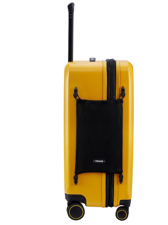 Verage Freeland Medium Travel Suitcase Hard Yellow with 4 Wheels Height 69cm