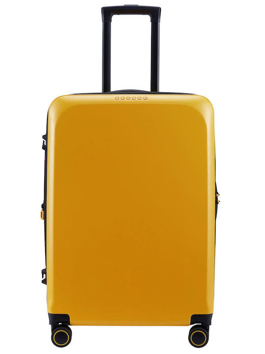 Verage Freeland Medium Travel Suitcase Hard Yellow with 4 Wheels Height 69cm