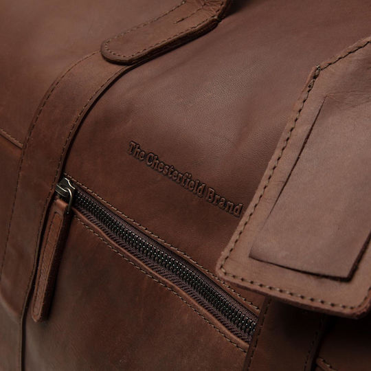 The Chesterfield Brand Σακ Βουαγιάζ 53lt Καφέ από Δέρμα Μ65xΠ30xΥ40εκ.