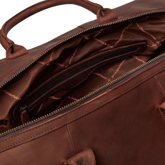 The Chesterfield Brand Σακ Βουαγιάζ 53lt Καφέ από Δέρμα Μ65xΠ30xΥ40εκ.