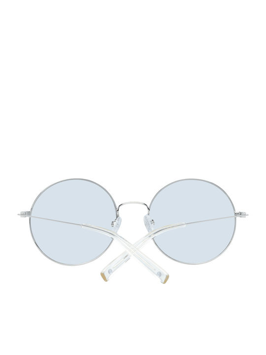 Sting Unisex Sunglasses with Silver Metal Frame and Light Blue Lens SST242 579X