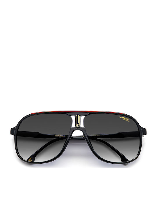 Carrera Men's Sunglasses with Black Horn-Rimmed Frame and Grey Gradient Lens 1047/S OIT9O