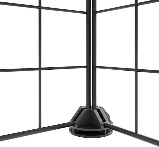 vidaXL Κλουβί Τρωκτικού 140x70x35cm με 20 Πάνελ & Πόρτα Μαύρο Ατσάλινο