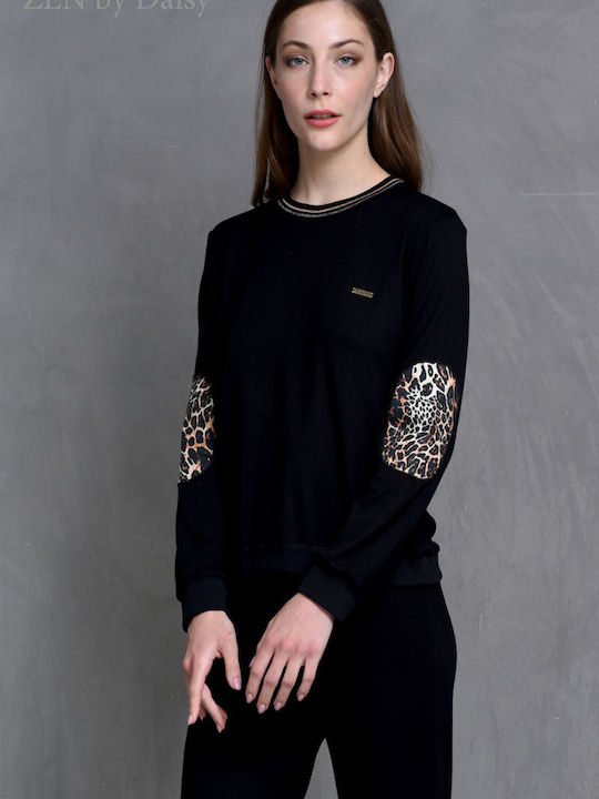 Zen Intimates Winter Damen Pyjama-Set Schwarz