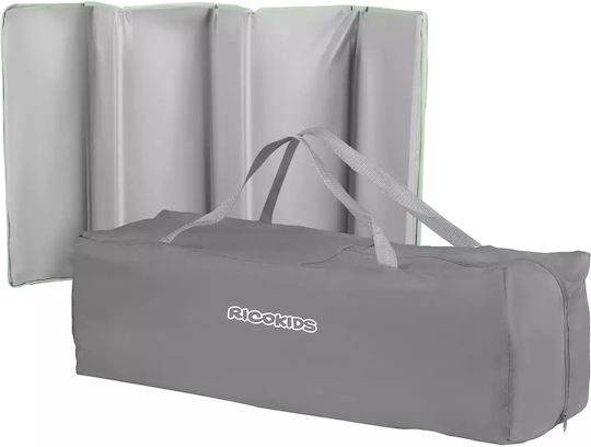 Ricokids RK-240 Кошара за игра с Матрак Grey-Mint 125x65см