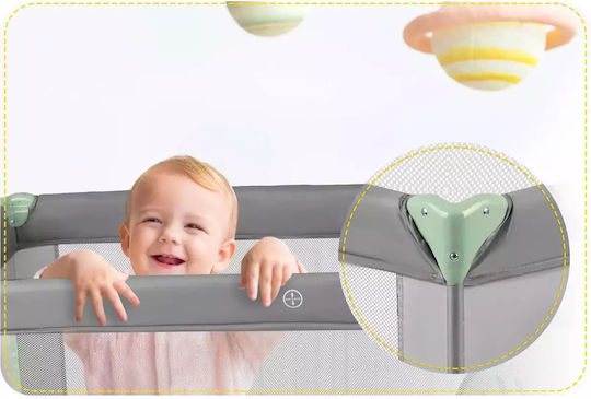 Ricokids RK-240 Кошара за игра с Матрак Grey-Mint 125x65см