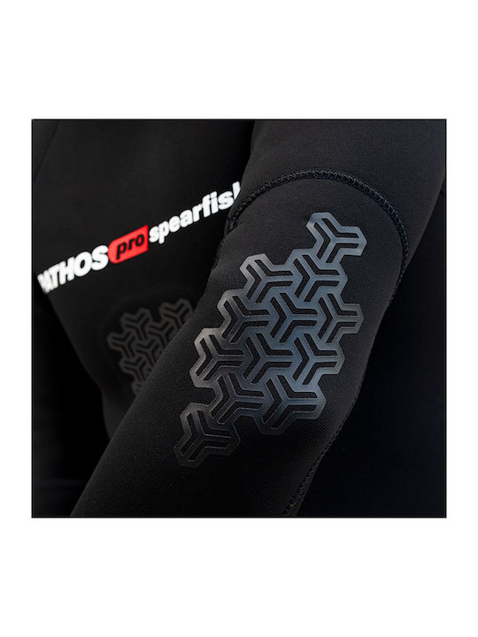 Pathos Onyx Shaved Wetsuit Jacket with Chest Pad for Speargun Black 5mm