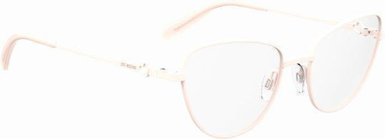 Moschino Metal Eyeglass Frame Cat Eye Pink MOL608/TN 8KJ