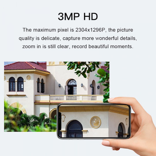 Vstarcam CS58 IP Überwachungskamera Wi-Fi Full HD+ 3MP Wasserdicht mit Zwei-Wege-Kommunikation und Objektiv 4mm