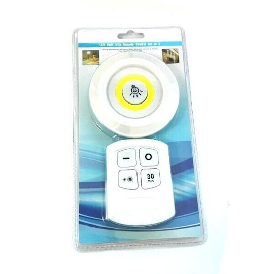 LED Light Spot for Cabinets with Battery Powered, Remote Control and Mounting Sticker 1pcs