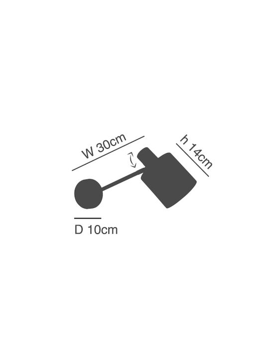 Home Lighting Einzel Spot mit Fassung E27 in Braun Farbe