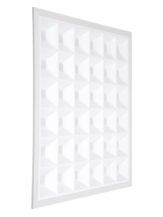 GloboStar Zeus Square Recessed LED Panel 48W with Warm White Light 2700K 60x60cm