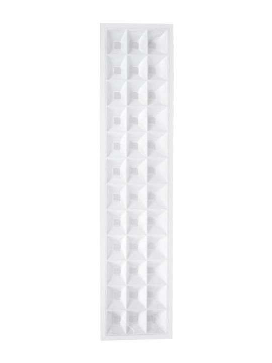 GloboStar Zeus Parallelogramm Vertieft LED Panel 48W mit Warmes Weiß Licht 2700K