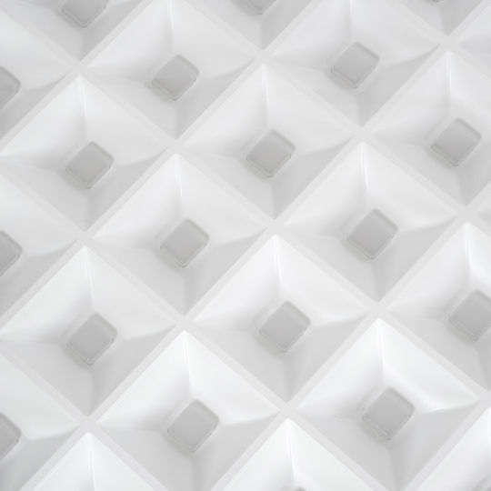GloboStar Zeus Τετράγωνο Χωνευτό LED Panel 48W με Θερμό Λευκό Φως 2700K 60x60εκ.