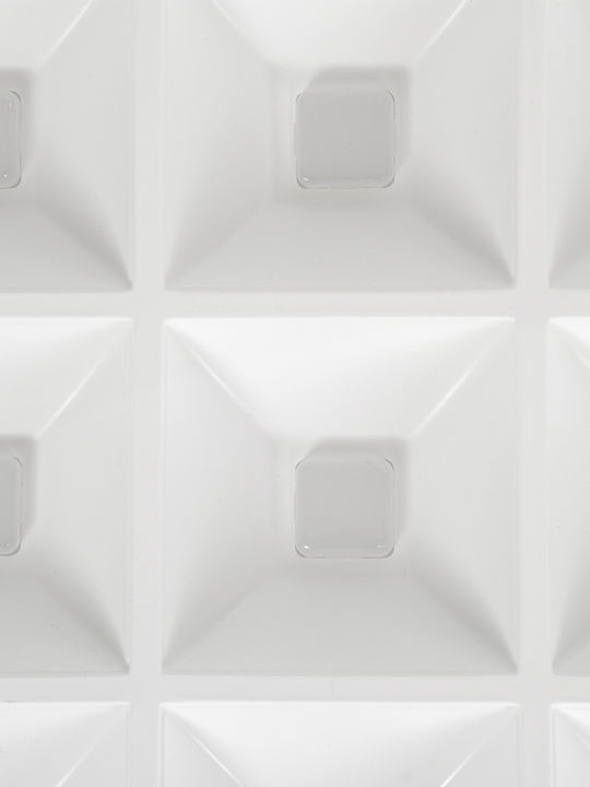 GloboStar Zeus Square Recessed LED Panel 48W with Warm White Light 2700K 60x60cm