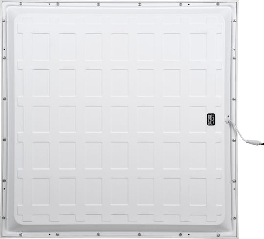 GloboStar Zeus Τετράγωνο Χωνευτό LED Panel 48W με Θερμό Λευκό Φως 2700K 60x60εκ.