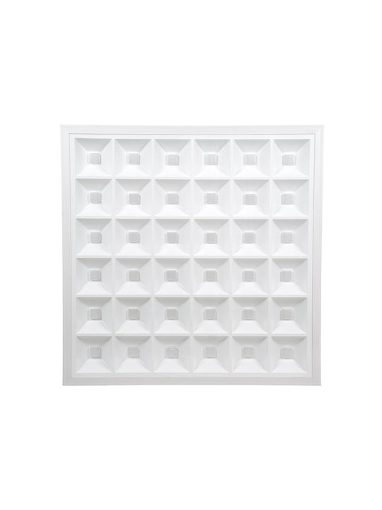 GloboStar Zeus Τετράγωνο Χωνευτό LED Panel 48W με Φυσικό Λευκό Φως 4500K 60x60εκ.