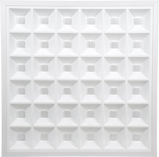 GloboStar Zeus Τετράγωνο Χωνευτό LED Panel 48W με Φυσικό Λευκό Φως 4500K 60x60εκ.