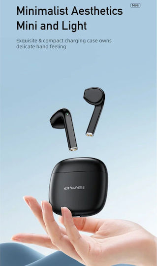 Awei T26 Pro In-ear Bluetooth Handsfree Ακουστικά με Θήκη Φόρτισης Μαύρα
