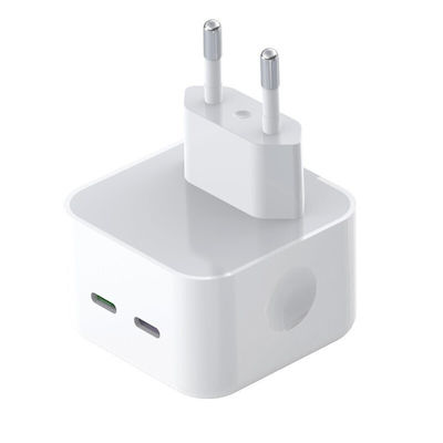 XO Ladegerät mit 2 USB-C Anschlüsse und Kabel USB-C 35W Stromlieferung Weißs (L102)