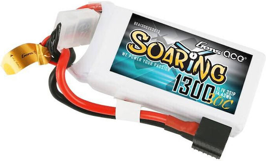 Gens Ace Soaring Μπαταρία Li-Po 11.1V 1300mAh 3S για Τηλεκατευθυνόμενο