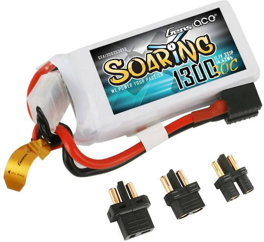 Gens Ace Soaring Μπαταρία Li-Po 11.1V 1300mAh 3S για Τηλεκατευθυνόμενο