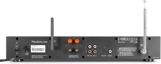 Audizio Brescia Επιτραπέζιο Ραδιόφωνο Ρεύματος DAB+ με Bluetooth και USB Μαύρο