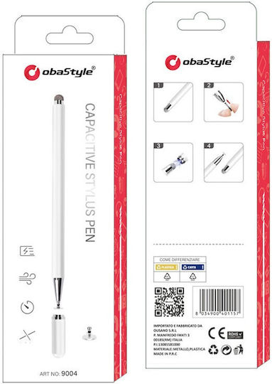 ObaStyle Touchscreen Disc Tip Απλή Γραφίδα Αφής Universal σε Μαύρο χρώμα 6788845