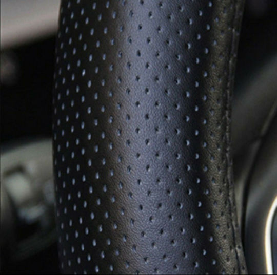 Husă Volan Auto cu Diametru 39cm Din Piele Negru