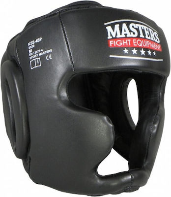 Sport Masters KSS4BP Κάσκα Πυγμαχίας Ενηλίκων Κλείστού Τύπου από Συνθετικό Δέρμα Μαύρη