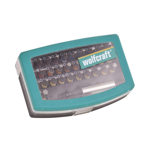 Wolfcraft Set 32 Schraubendreher-Bits E-Commerce-Website / Torx / Gerade / Stern / Kreuz