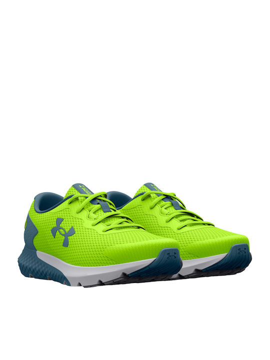 UA GS B Charged Rogue 3 Kids Sports Shoes Running with Laces Blue