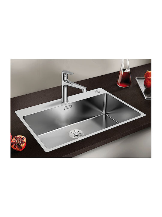 Blanco Andano 700-IF/A Ισόπεδος Νεροχύτης Inox Σατινέ Μ74xΠ50cm Ασημί