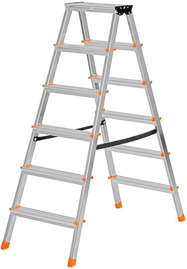 Krause Two Sided Ladder Scară Aluminiu cu 2x6 Trepte