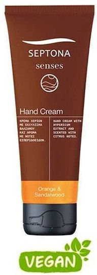 Septona Senses Ενυδατική Κρέμα Χεριών Orange & Sandalwood 75ml