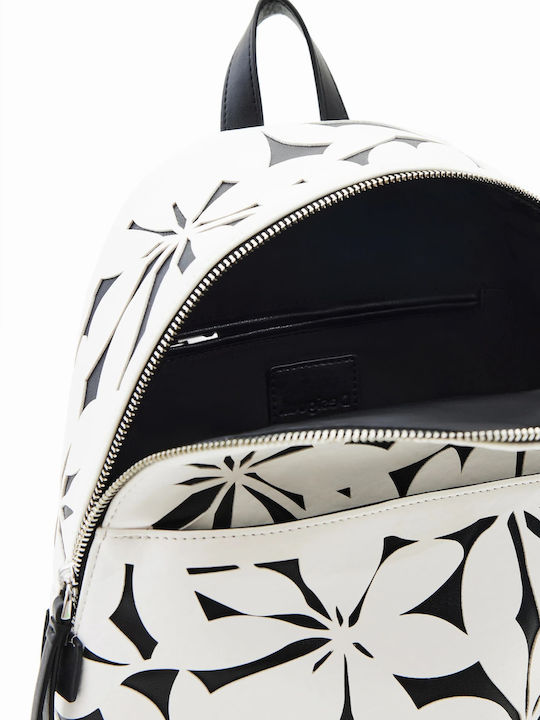 Die-cut Flowers Damentasche Rucksack Weiß