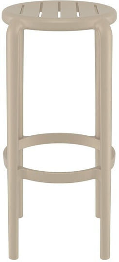 Σκαμπό από Πολυπροπυλένιο Tom Taupe 36x36x75cm Σκαμπό από Πολυπροπυλένιο Tom Taupe 36x36x75cm