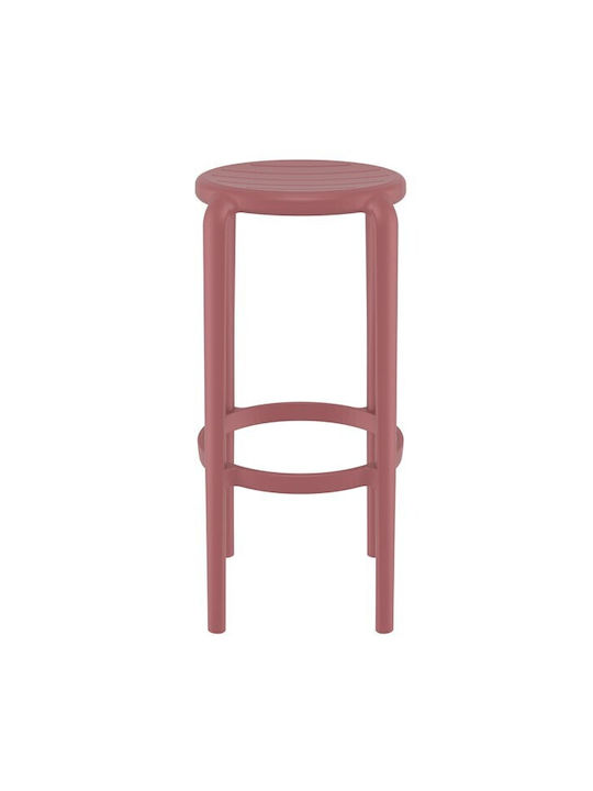 Stool for Bar Outdoor Tom Marsala 36x36x75cm