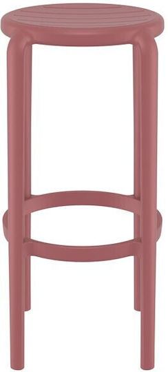 Stool for Bar Outdoor Tom Marsala 36x36x75cm