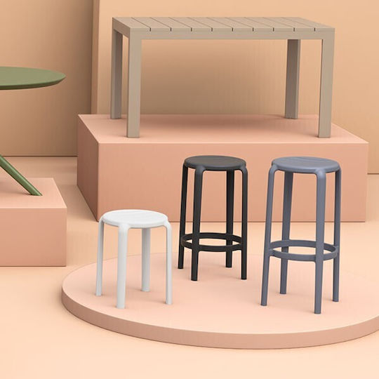 Stool for Bar Outdoor Tom Marsala 36x36x75cm